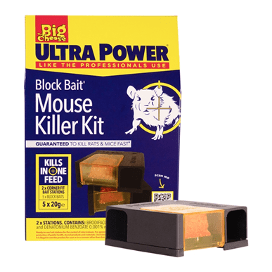 The Big Cheese Ultra Power Block Bait Mouse Killer Kit (5 x 20g)  STV565