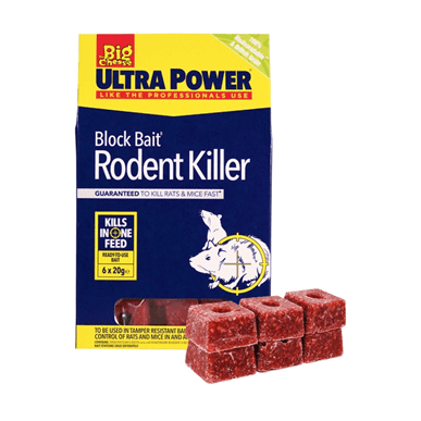 The Big Cheese Ultra Power Block Bait Rodent Killer (6 x 20g) STV567