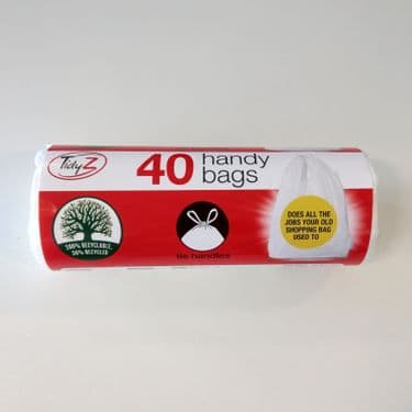 Tidyz Handy Bags With Tie Handle - Roll of 40