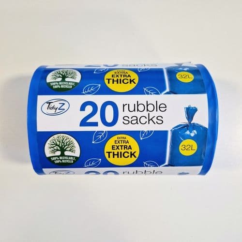Tidyz Ultimate Jumbo Roll Rubble Sacks - Pack 20