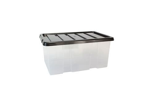 TML Storage Box & Black Lid - 7L Clear