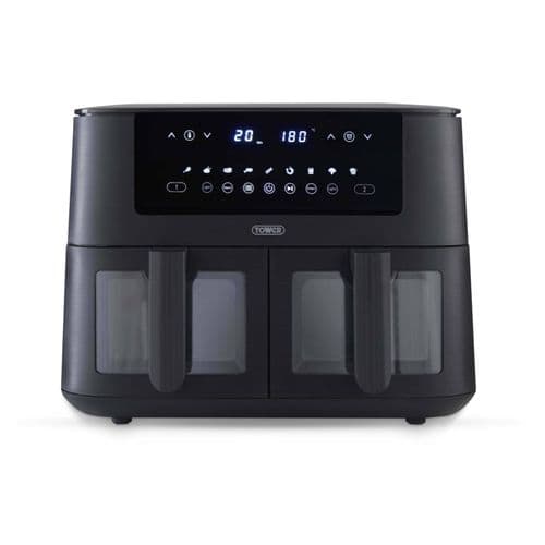 Tower Black Vortx Vizion Dual Basket - 8L