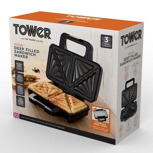 Tower Deep Fill Sandwich Maker - 900w