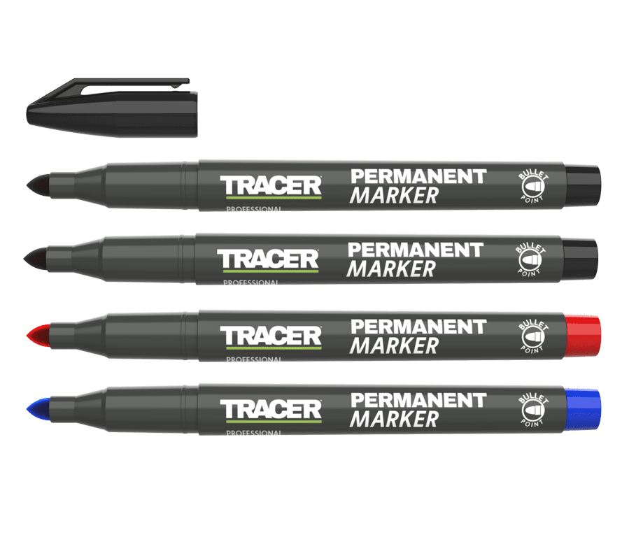 Tracer Permanent Markers Assorted Pack 4