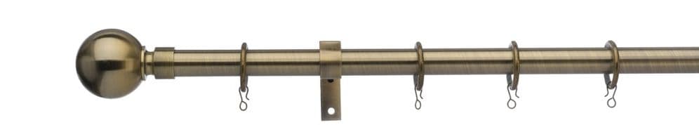 Universal Telescopic Curtain Pole Antique Brass - 16/19 120cm