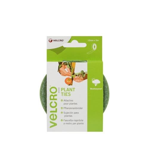 VELCRO® Brand Green Plant Ties - 12mm x 5m