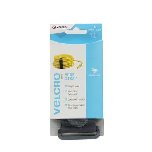 VELCRO® Brand Wide Strap Weatherproof - 50mm x 92cm Black