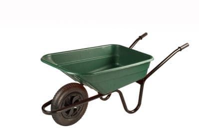 Walsall Poly Wheel Barrow - 90L Shire Green