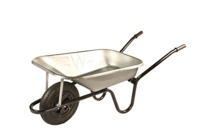 Walsall Wheelbarrow Galvanised Builders Wheelbarrow - 85L