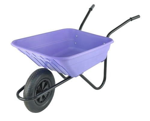 Walsall Wheelbarrow The Shire Lilac Poly Barrow - 90L