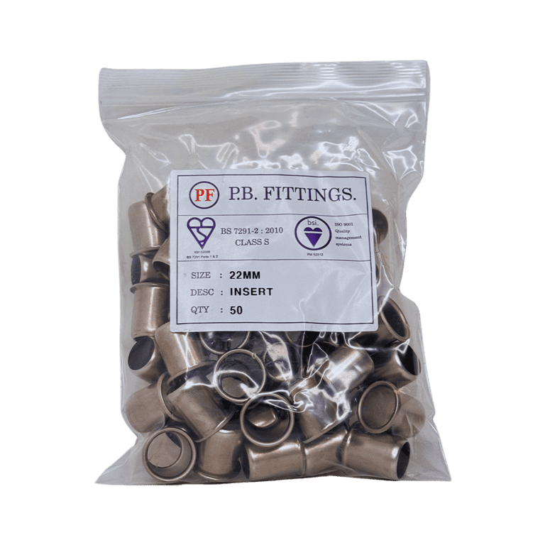 Whitespeed - Push-Fit Universal Pipe Insert 22mm - Pack 50