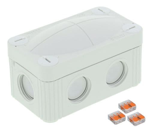 Wiska Combi 206/3XWAGO Junction Box - IP66/67 Grey