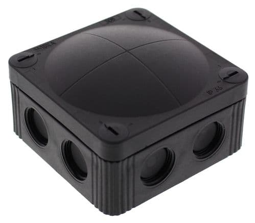 Wiska Combi 308/5 Junction Box - IP66/67 Black