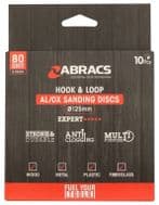 Abracs Hook & Loop Disc - Pack 10 125mm x 80g