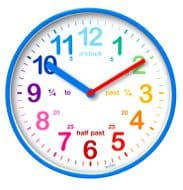 Acctim Wickford Kids Time Teach Clock 20cm - Blue