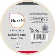 Harris Essentials Masking Tape Pack 2 - 24mm x 25m
