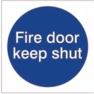 House Nameplate Co Fire Door Keep Shut - 10x10cm - Sticker