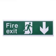 House Nameplate Co Fire Exit With Arrow Back - Back Arrow