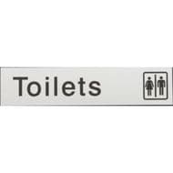 House Nameplate Co Metal Effect Toilet - 5x22.5cm