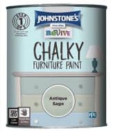 Johnstone's Chalky Furniture Paint 750ml - Antique Sage