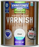 Johnstone's Indoor Wood Varnish - Clear Satin - 750ml