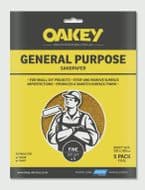 Oakey General Purpose Sandpaper 5 Pack - Fine 280 x 230mm