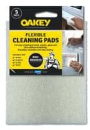 Oakey Hand Abrasive Cleaning Pad - White Pack 5
