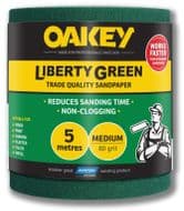Oakey Liberty Green Sanding Roll 5m - Medium 80g