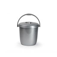 Plasticforte Silver Bucket & Lid - 15L