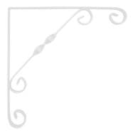 Rbuk Ornamental Scroll Bracket White - 100x100mm