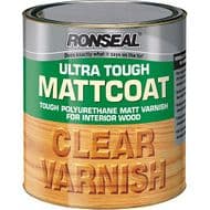 Ronseal Ultra Tough Varnish Matt Coat - 250ml