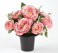 Smithers Oasis Grave Vase Container - Black/Pink