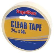 SupaDec Clear Tape - 24mm x 50m