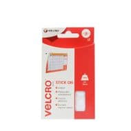 VELCRO® Brand Stick On Coins - 16mm x 16 Sets White