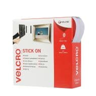 VELCRO® Brand Stick On Tape - 20mm x 10m White