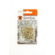X Screw Eyes - Brass Plated (Blister Pack) - Assorted
