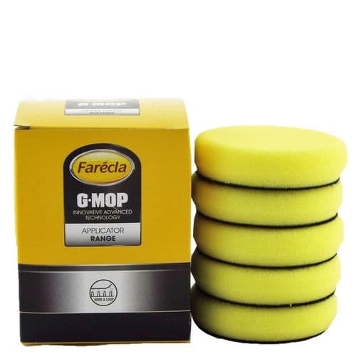 Farecla G Mop GMF301 5 x 3" 75mm Yellow Finishing Hook and Loop Soft Foam Pads