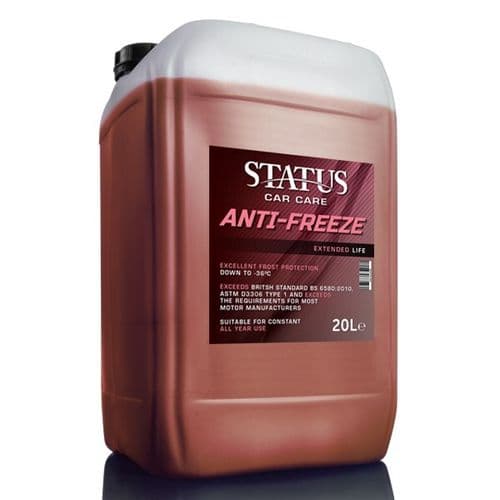 Status Red -36 C Frost Protection Antifreeze Coolant Concentrate 20L 20 Litre