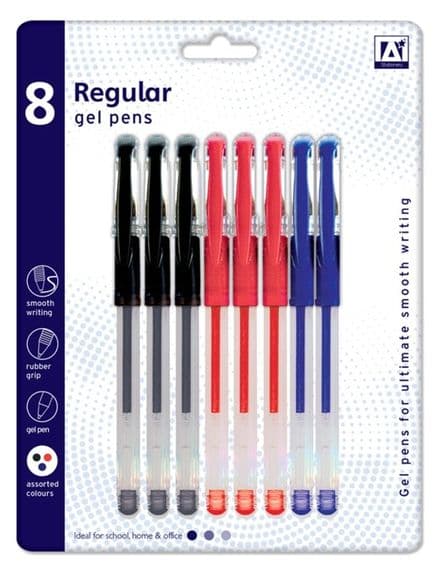 A Star Regular Gel Pens - Pack 8