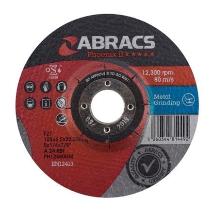 Abracs Dpc Metal Grinding Disc 125x6x22
