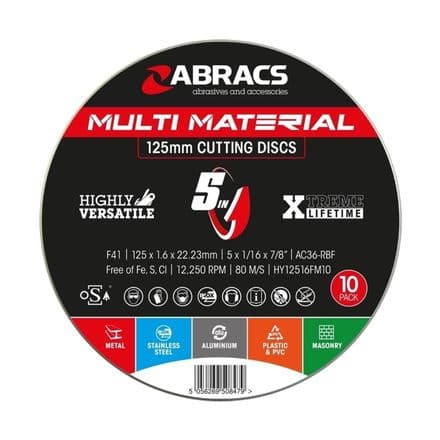 Abracs Hybrid 5 in1 Flt Metal - 125x1.6x22mm Pack 10