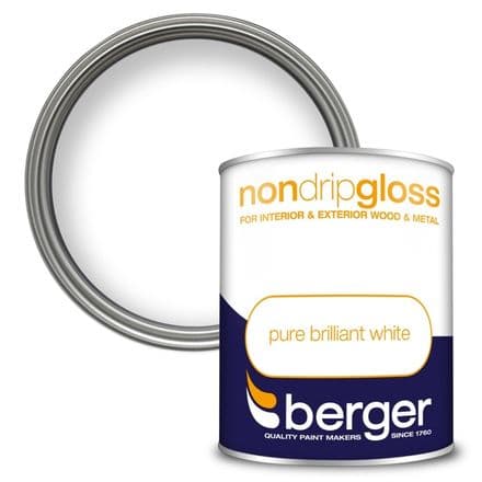 Berger Non Drip Gloss 750ml - Pure Brilliant White