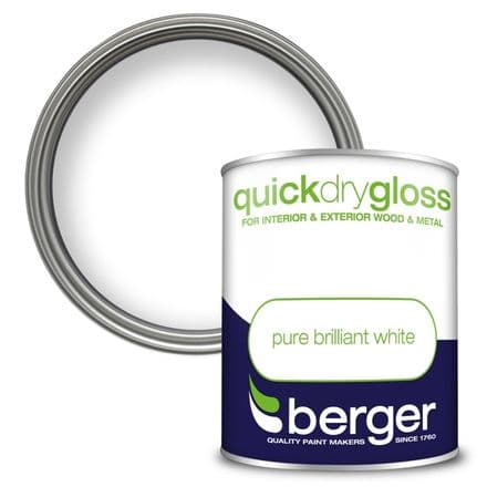 Berger Quick Dry Gloss 750ml - Brilliant White