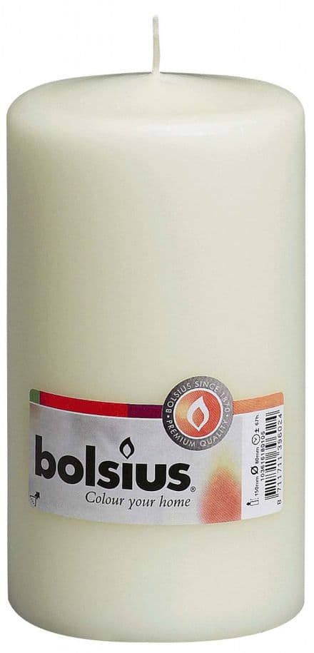 Bolsius Pillar Candle - 150mm x 80mm Ivory