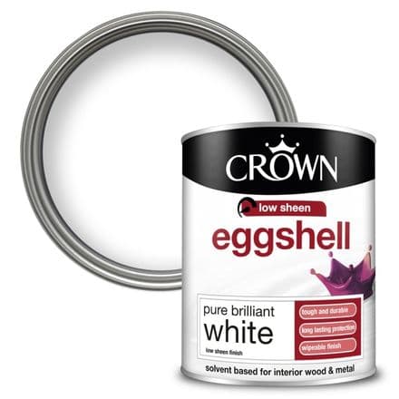 Crown Eggshell 750ml - Pure Brilliant White