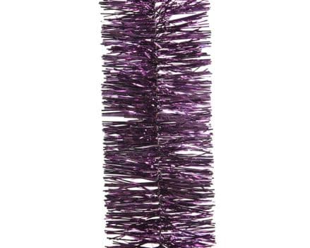 Deco 4 Ply Shiny Tinsel Garland - 270cm Petunia Purple