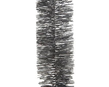 Deco 4 Ply Shiny Tinsel Garland - 270cm Stone Grey