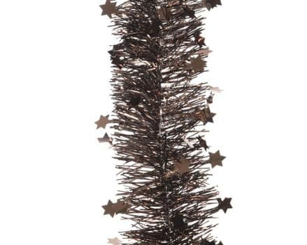 Deco 4 Ply Star Garland Tinsel - 270cm Dark Chocolate
