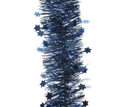 Deco 4 Ply Star Garland Tinsel - 270cm Night Blue