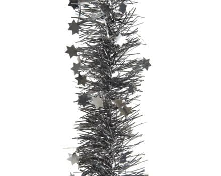 Deco 4 Ply Star Garland Tinsel - 270cm Stone Grey